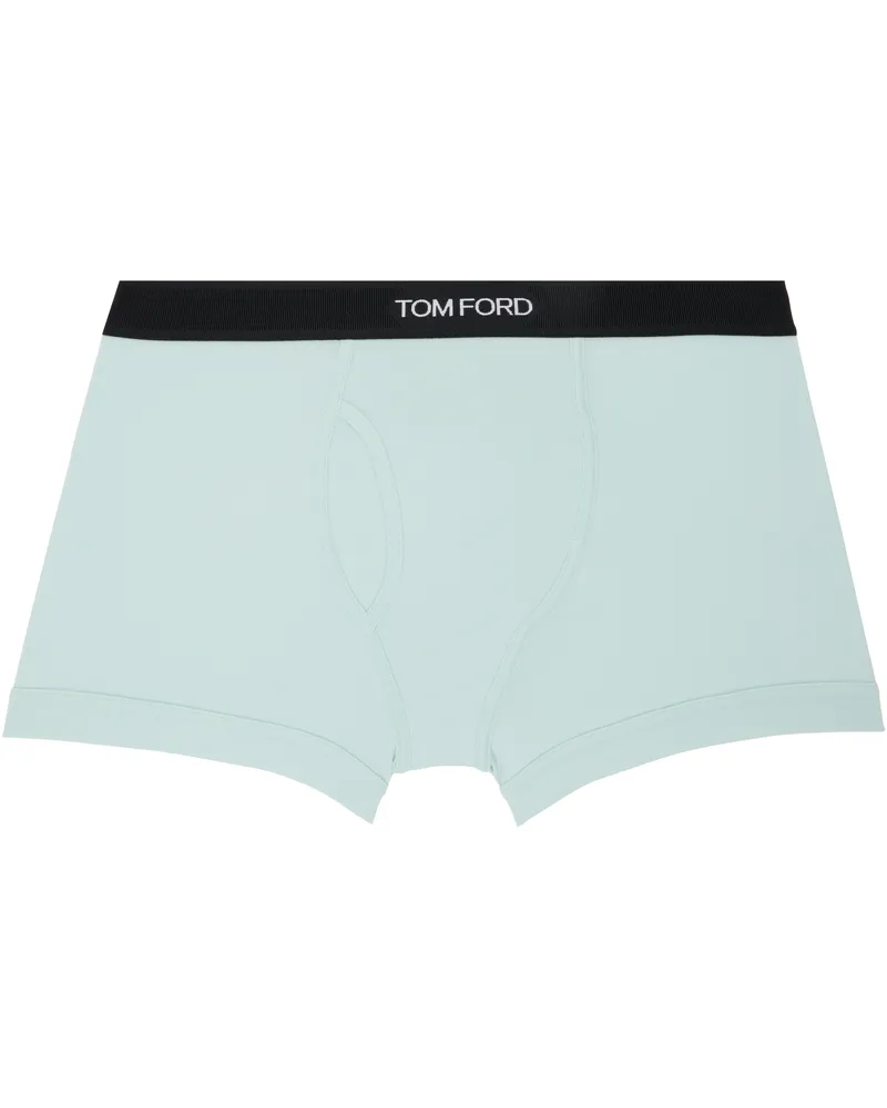 Tom Ford Green Cotton Boxer Briefs Pale