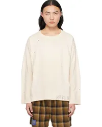 Maison Margiela Off-White Handwritten Long Sleeve T-Shirt Dirty