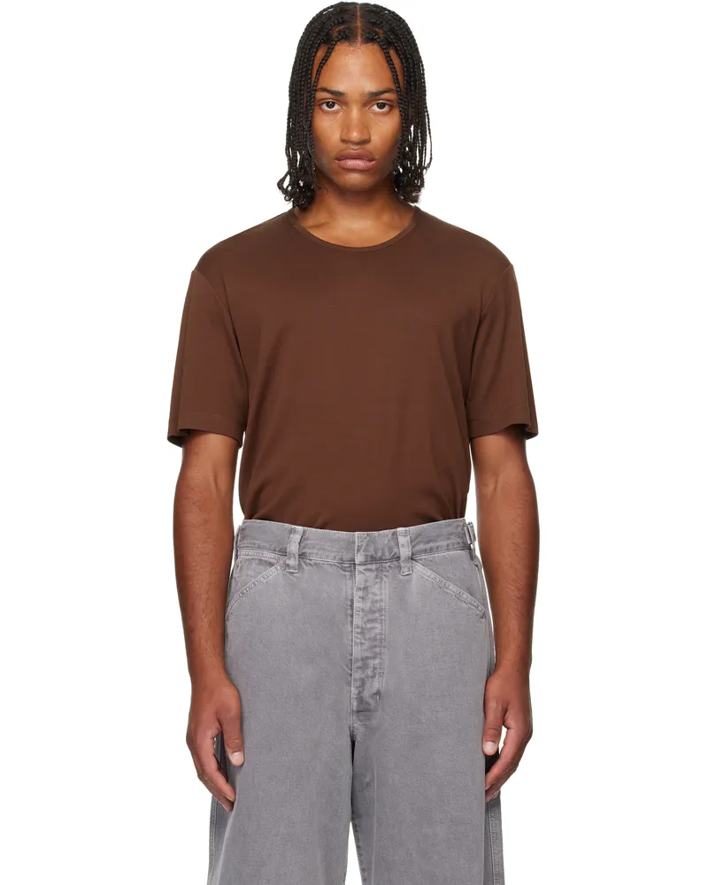 Christophe Lemaire Brown Rib T-shirt Br402