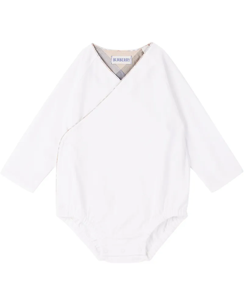 Burberry Baby White Bodysuit & Bib Set White