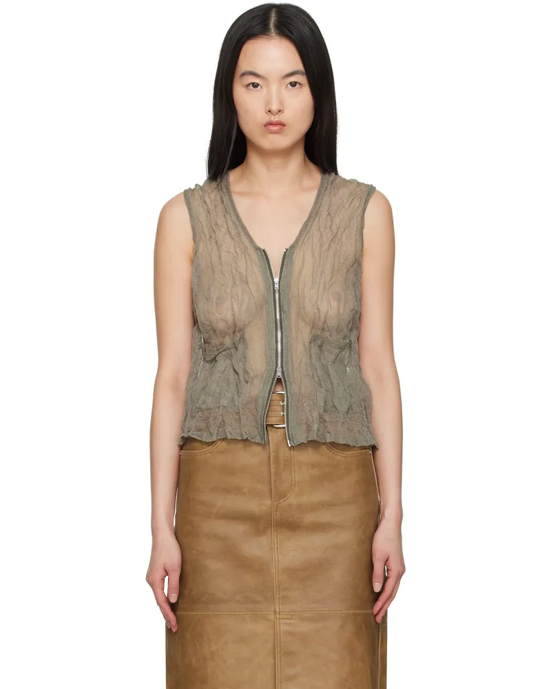 Our Legacy Taupe Crush Vest Ash