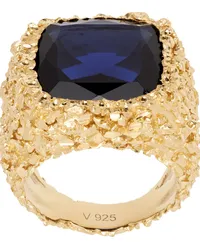 Veneda Carter Gold VC077 Large Square Sapphire Ring Gold