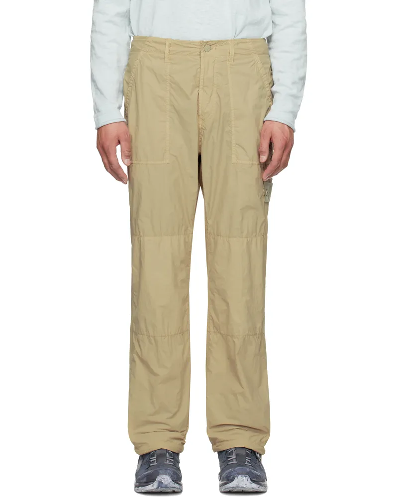 Stone Island Beige Nylon Smerigliato Ghost Trousers V0090