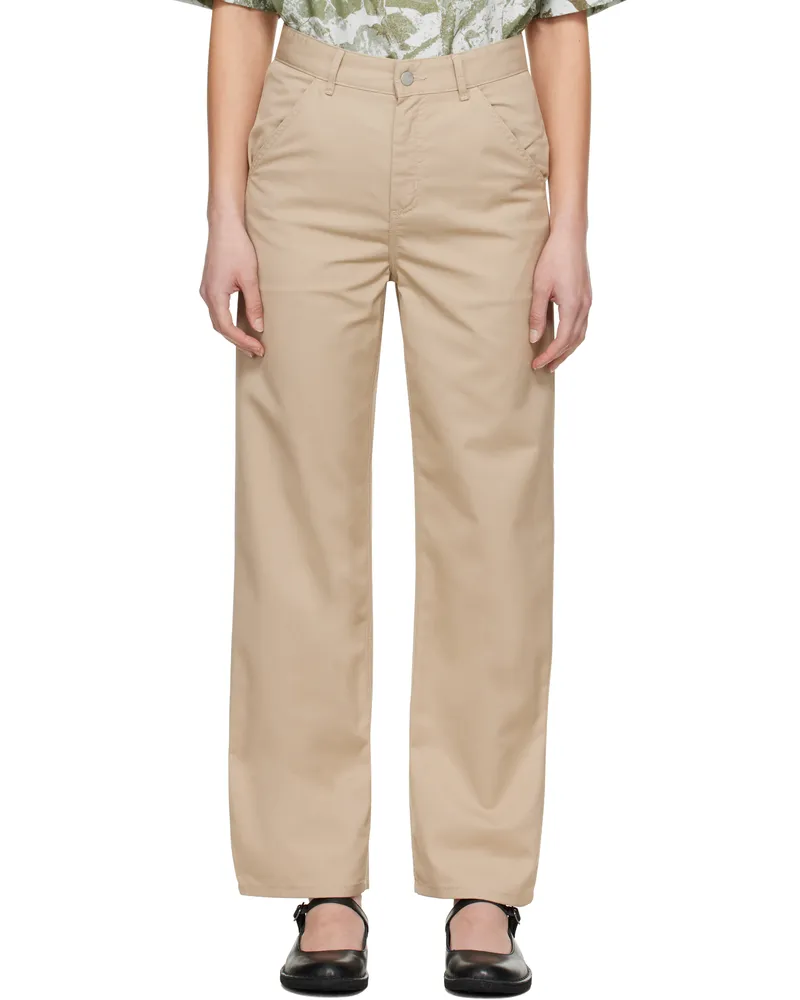 Carhartt WIP Beige Simple Trousers Wall
