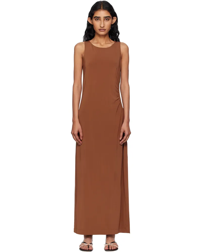 Max Mara Brown Caro Maxi Dress 004