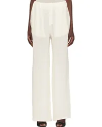 Ludovic de Saint Sernin Off-White Elasticized Waistband Trousers Sand