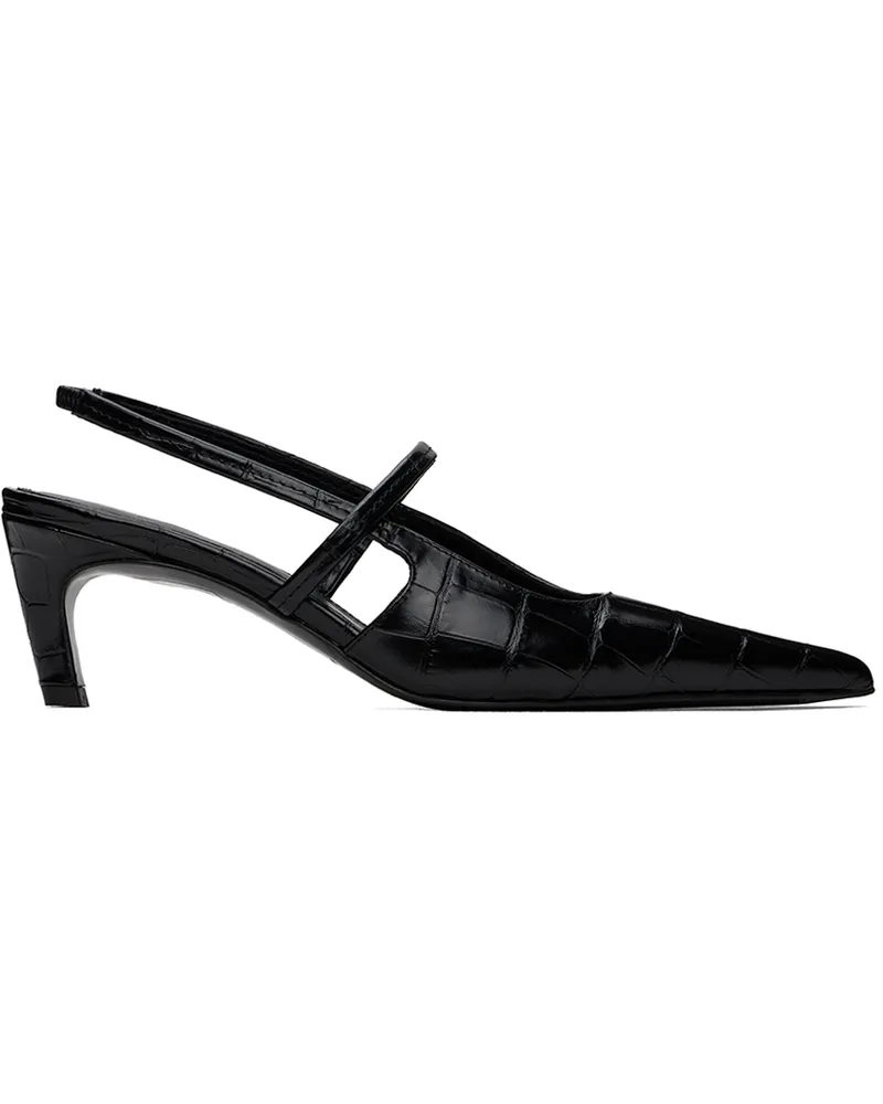 Totême Black 'The Sharp Slingback' Heels 001