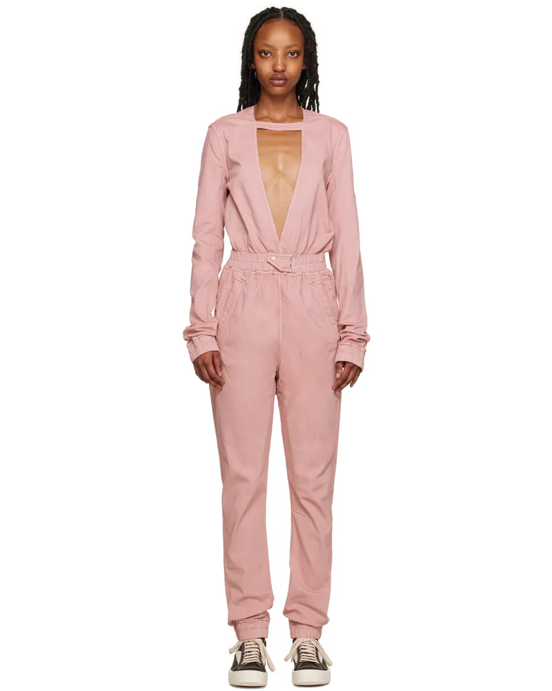 DRKSHDW by Rick Owens Pink Eclipse Denim Jumpsuit 63