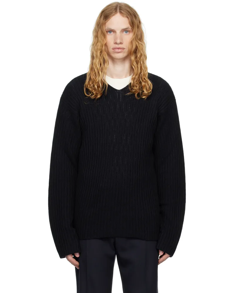 The Row Navy Gustave Sweater Drn