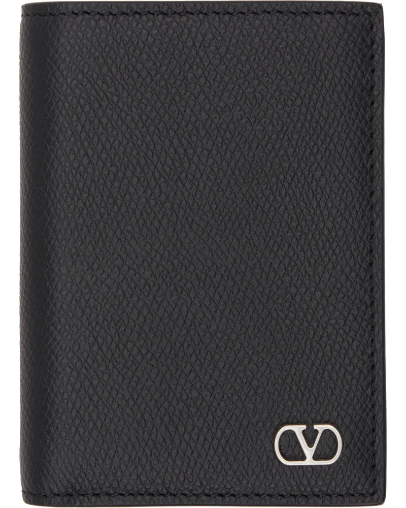 Valentino Garavani Black VLogo Signature Card Holder 0no