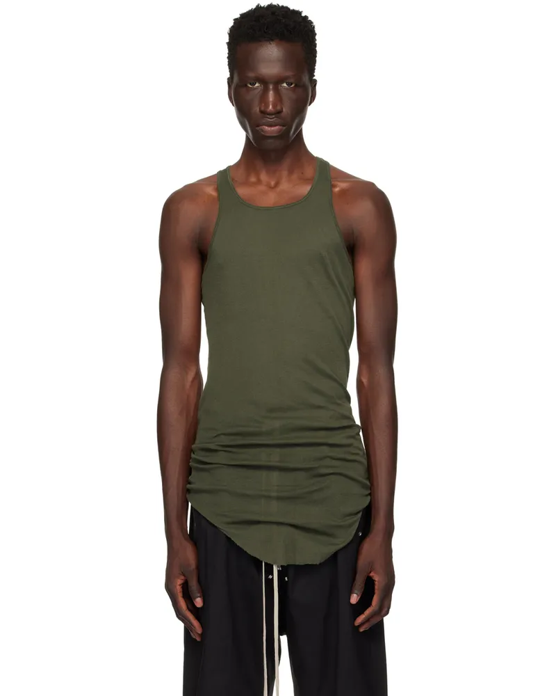 Rick Owens Green Porterville Rib Tank Top Forest