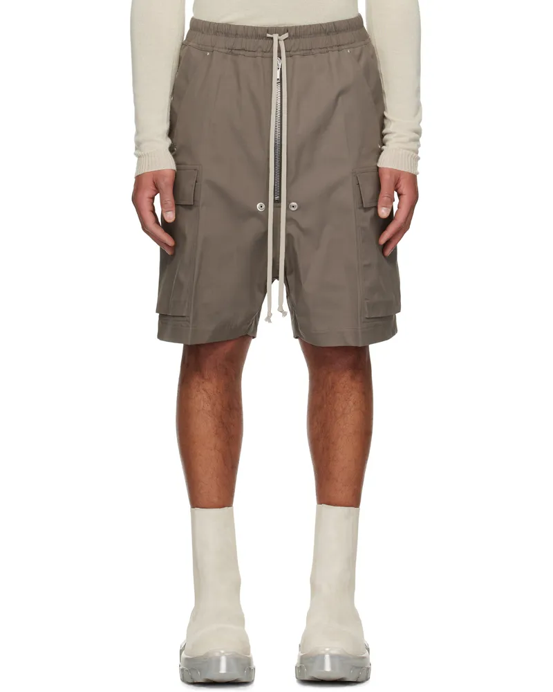 Rick Owens Gray Hollywood Cargobela Shorts 34