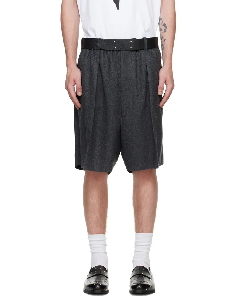 Random Identities Gray Worker Shorts Dark