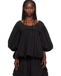 Simone Rocha Black Gathered Blouse Black