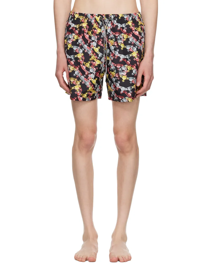 Vivienne Westwood Black Crazy Orb Swim Shorts Black