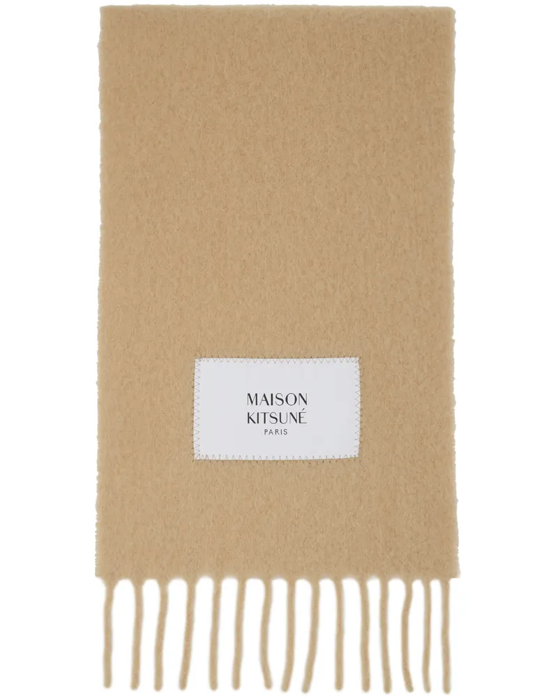 Kitsuné Beige Baby Alpaca Scarf P242
