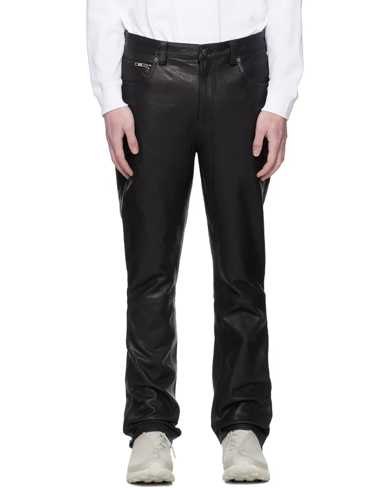Stolen Girlfriends Club Black Drum Solo Leather Pants Black