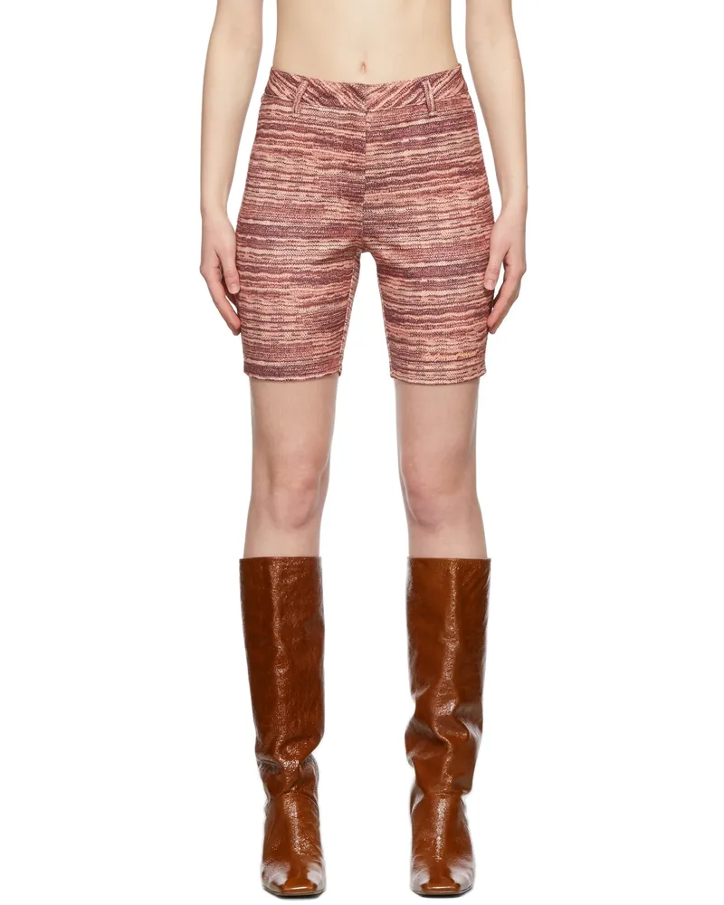OPEN YY Pink Printed Fitted Shorts Pink