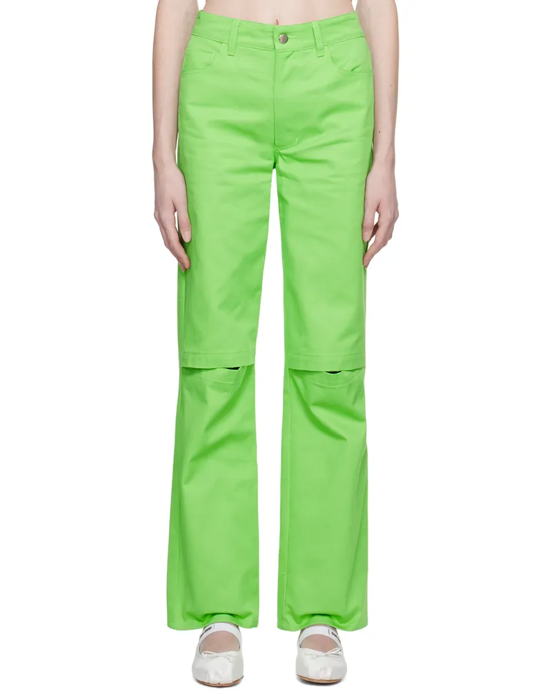 KkCo Green Slit Trousers Key