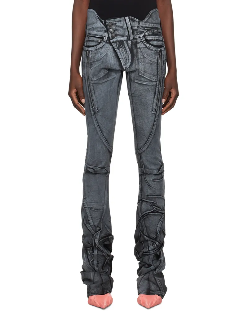 OTTOLINGER Black Trompe œil Jeans Black