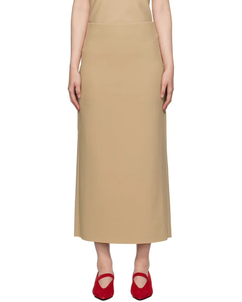 Birrot SSENSE Exclusive Taupe H Maxi Skirt Peanut