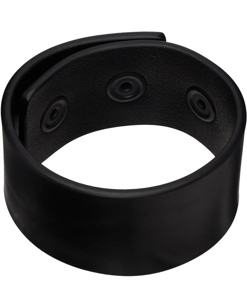 Rick Owens Black Hollywood Anthem Cuff Bracelet 09