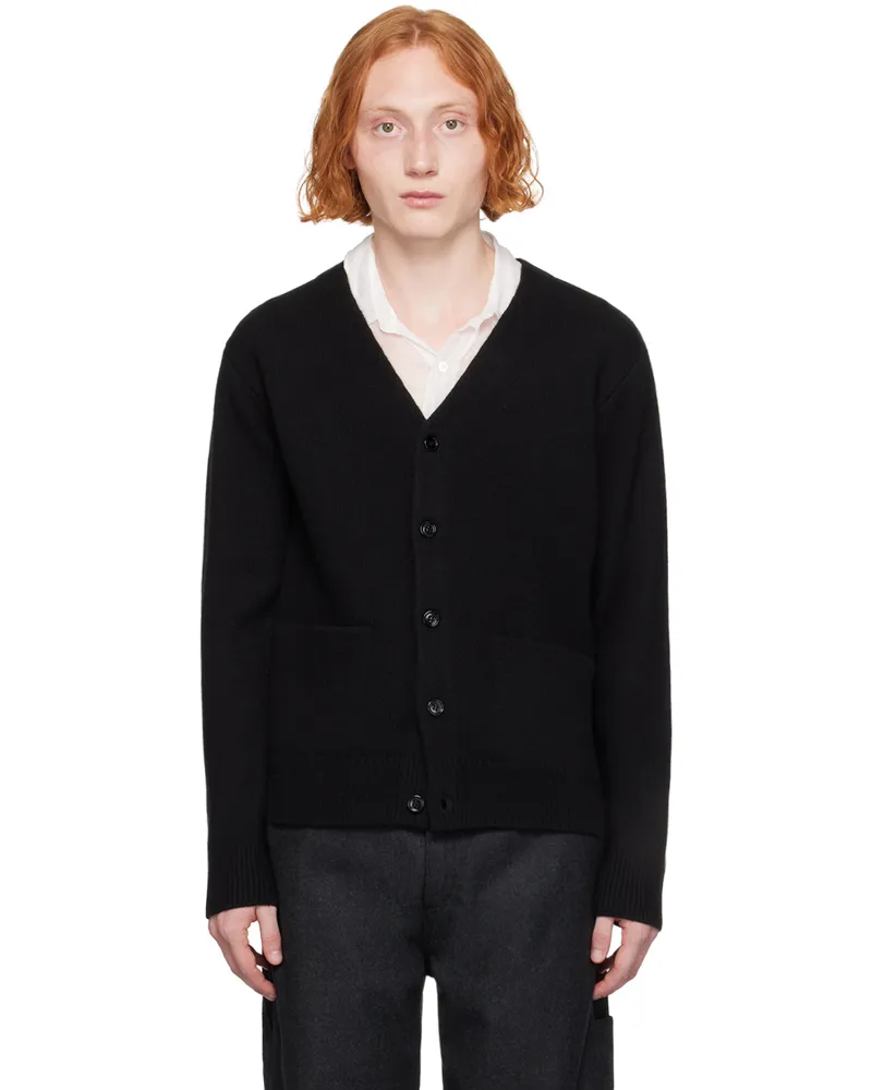 Dries van Noten Black V-Neck Cardigan 900