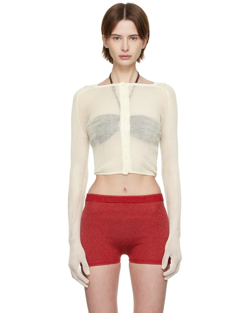 Isa Boulder SSENSE Exclusive Off-White Enter Cardigan Bleach