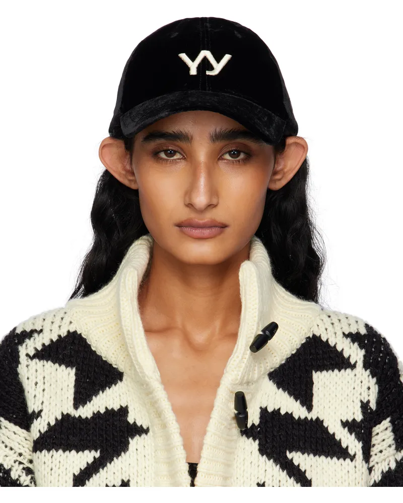 OPEN YY Black 'Yy' Velvet Ball Cap Black
