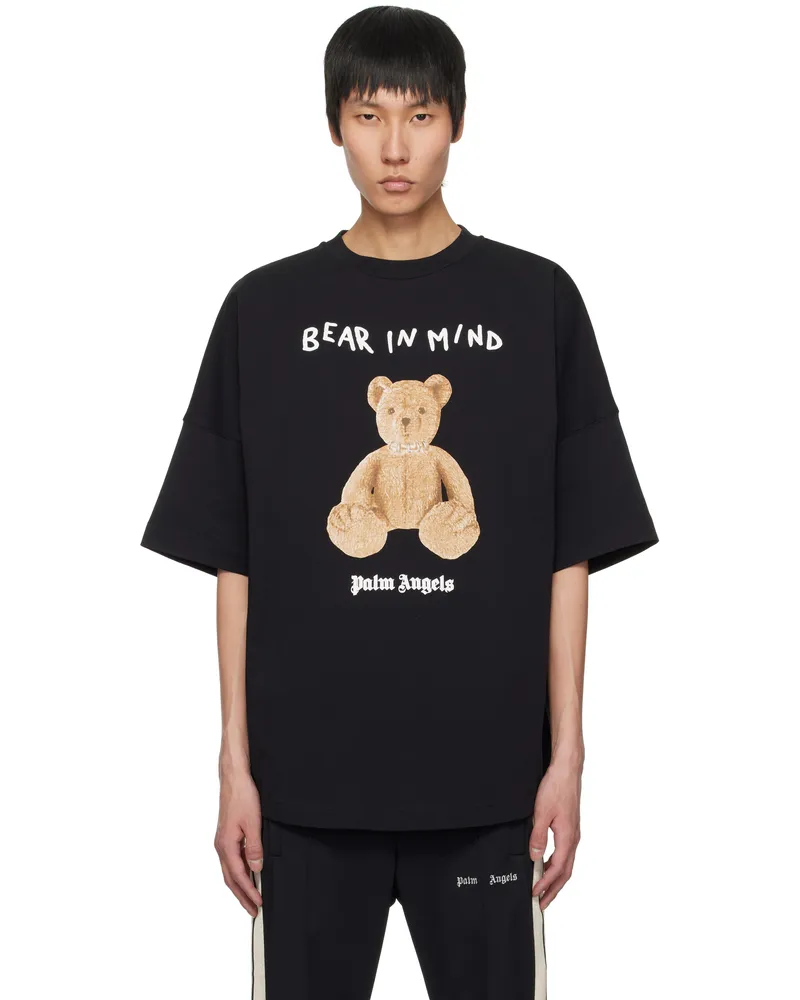 Palm Angels Black 'Bear in Mind' Over T-shirt Black