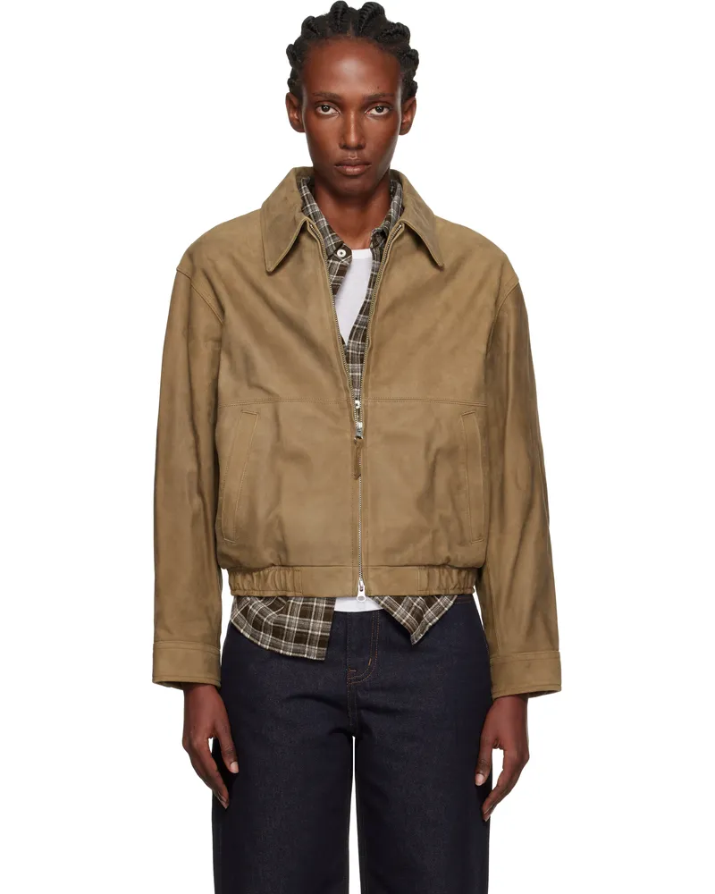 Dunst Khaki Drizzler Suede Jacket Soft