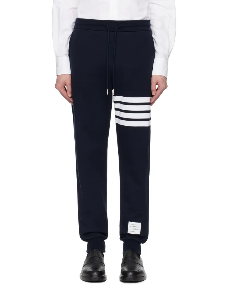 Thom Browne Navy Classic Loopback 4-Bar Sweatpants 461