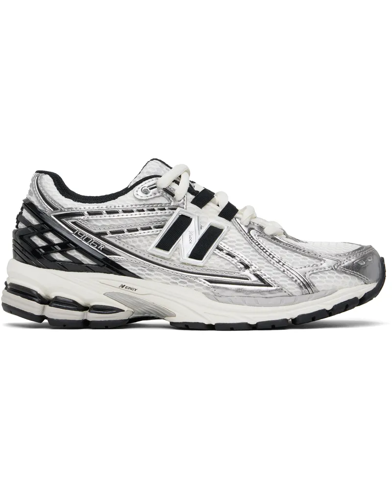 New Balance White & Silver 1906R Sneakers Silver
