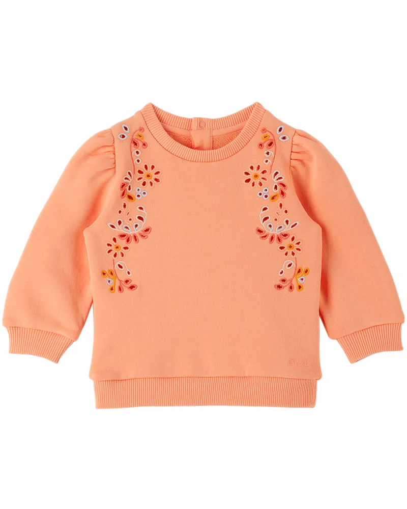 Chloé Baby Pink Embroidered Sweatshirt 43c