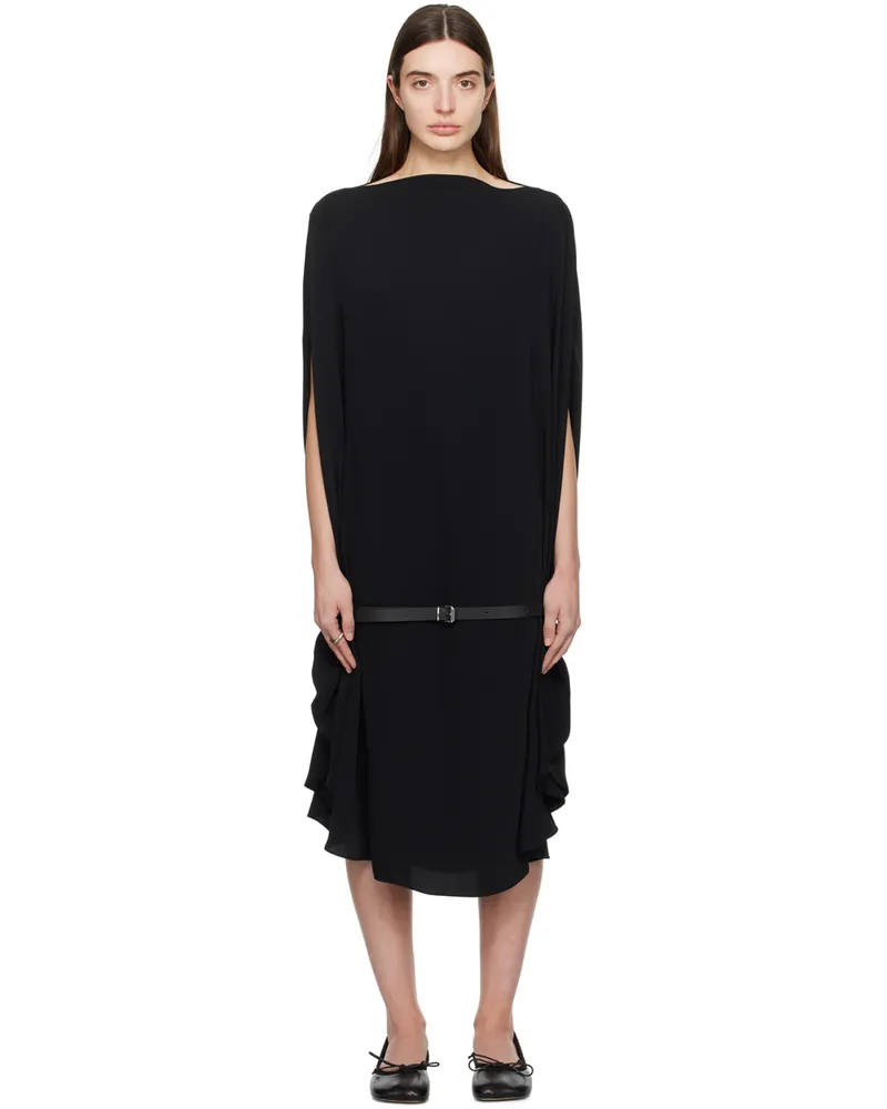 Maison Margiela Black Belted Midi Dress 900