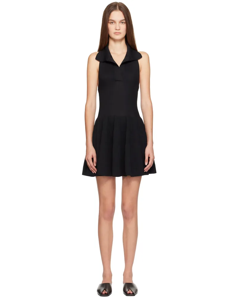 Alaïa Black Polo Skater Minidress 995