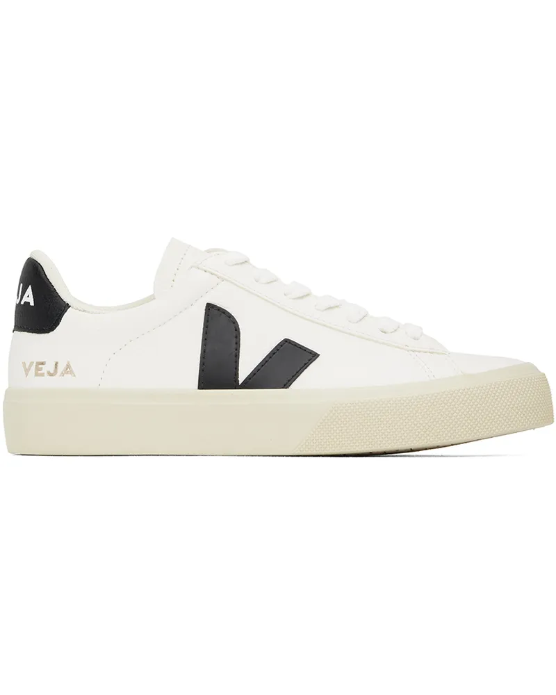 VEJA White Campo Leather Sneakers White_black