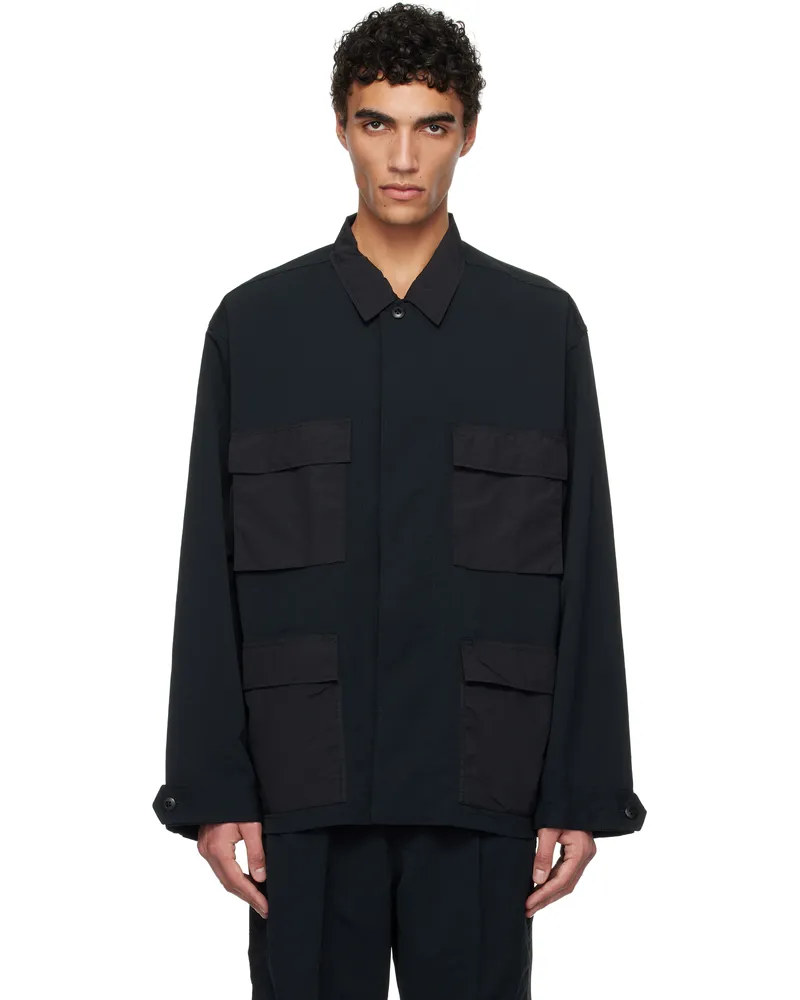 nanamica Black ALPHADRY Utility Jacket Black