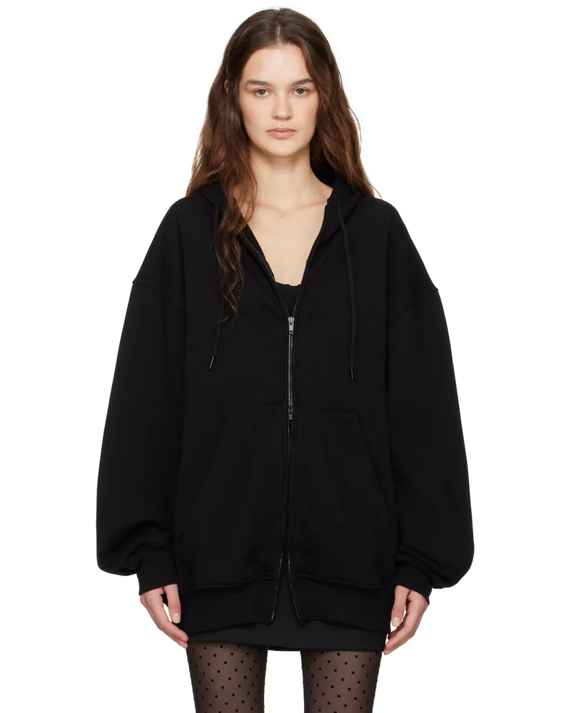 WARDROBE.NYC Black Oversize Zip Hoodie Black