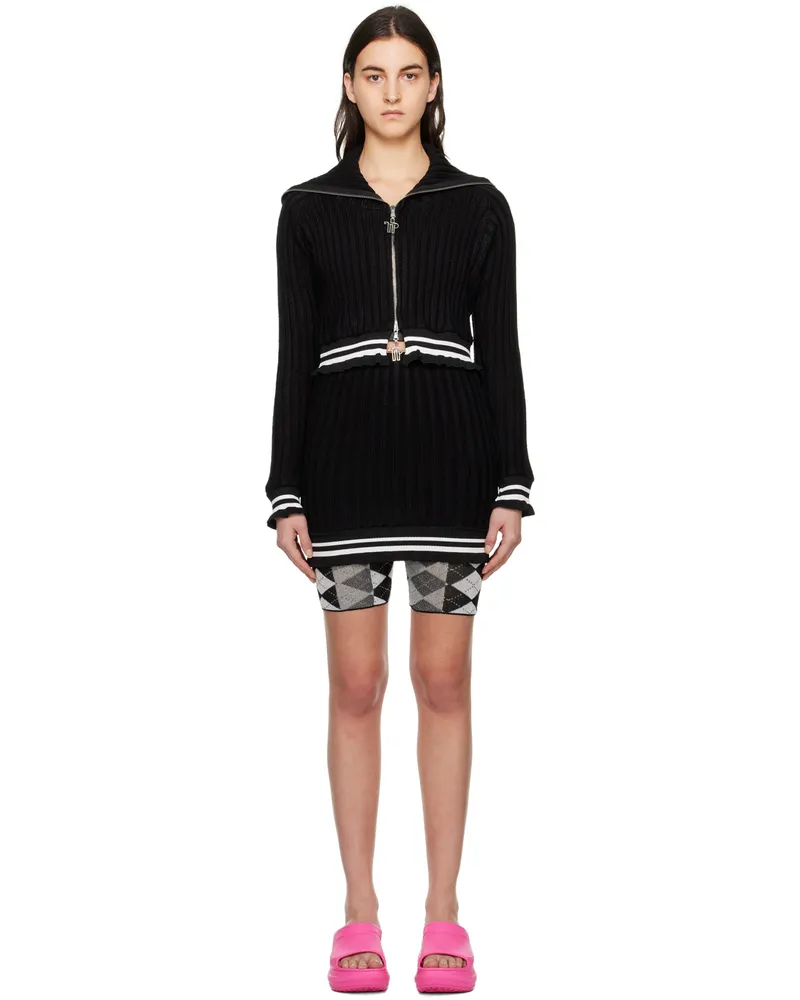Theophilio Black Bad Gyal Sweater & Skirt Set Black