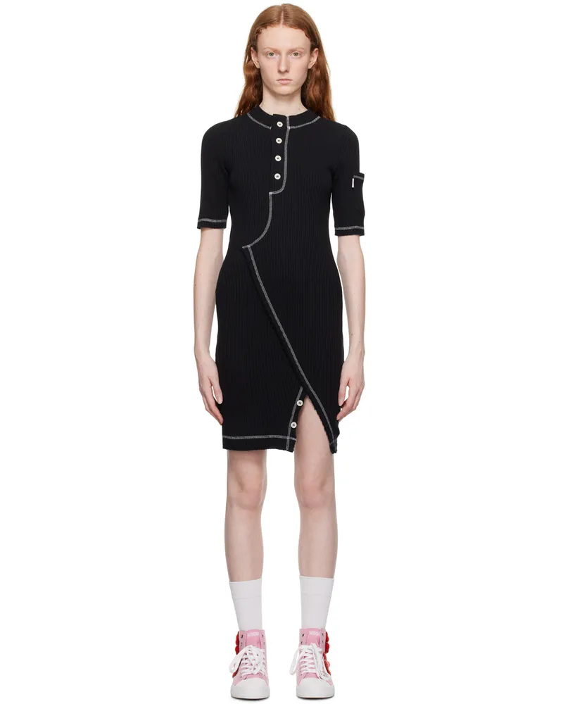 Moschino Black Button Minidress J1555