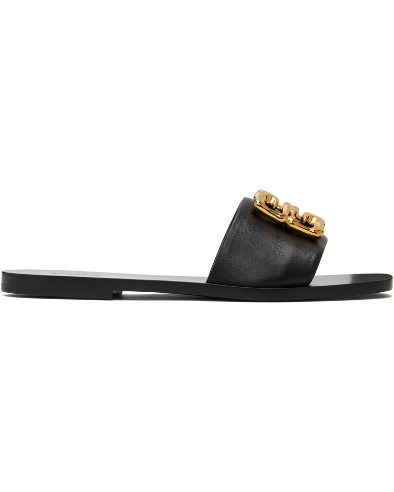 Givenchy Black 4G Flat Sandals 001-black