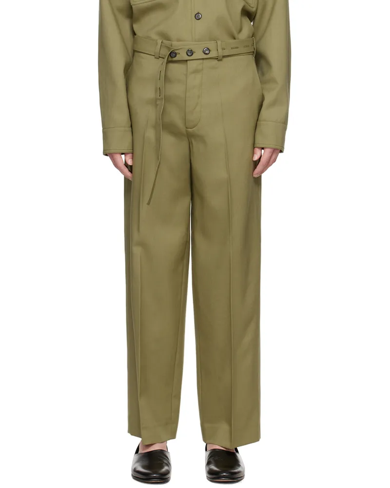 Róhe Green Belted Trousers 093