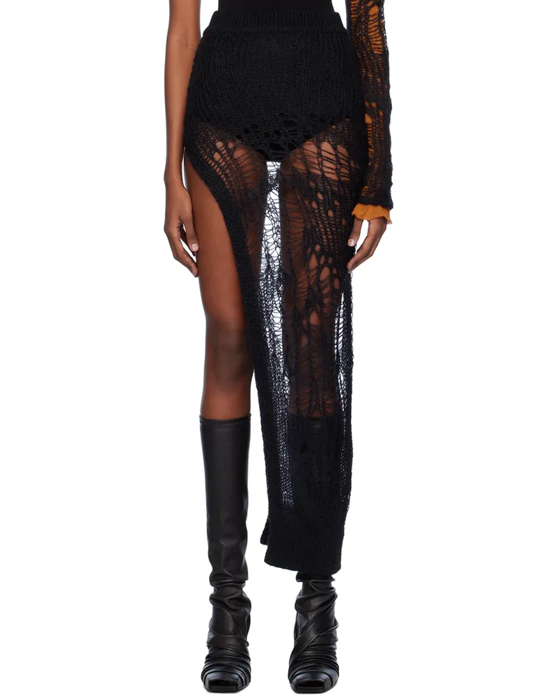 Rick Owens Black Spider Ziggy Maxi Skirt 09