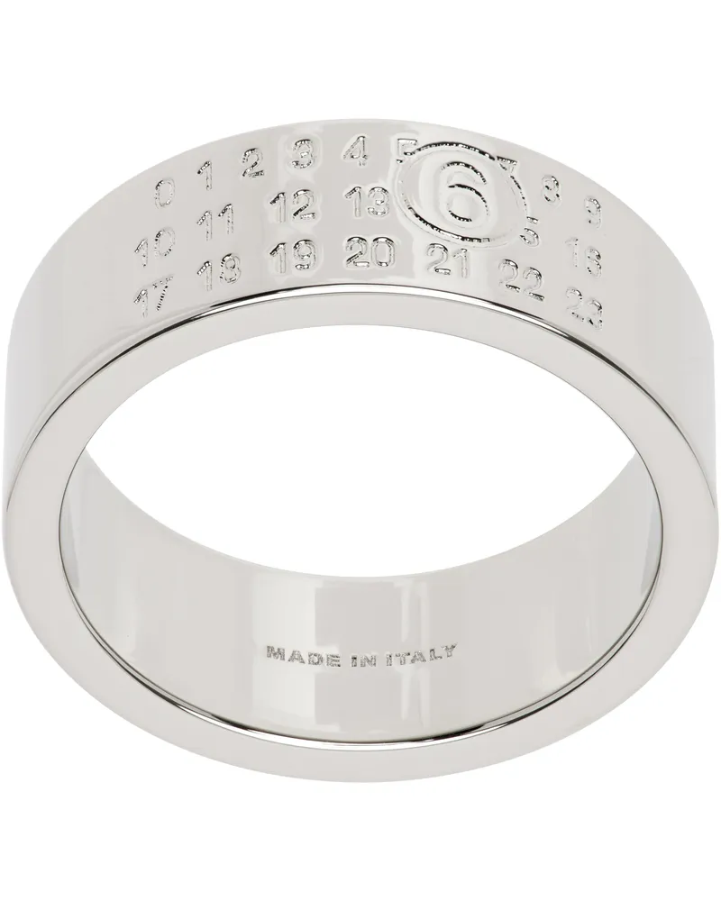 Maison Margiela Silver Numeric Minimal Signature Ring 951