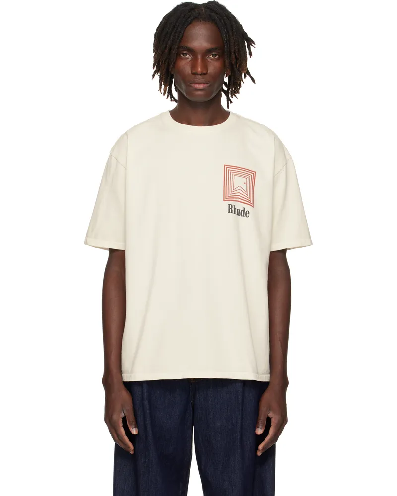 RHUDE Off-White Chevron Logo Repeat T-shirt Vintage