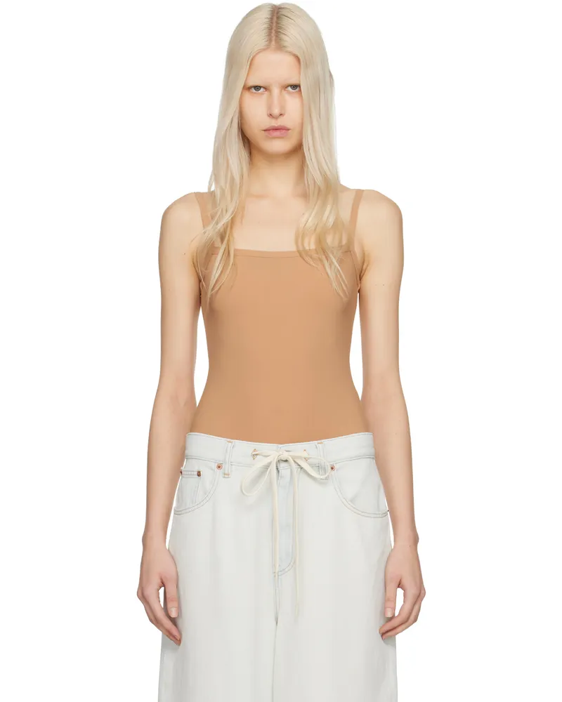 Maison Margiela Tan Square Neck Bodysuit 128