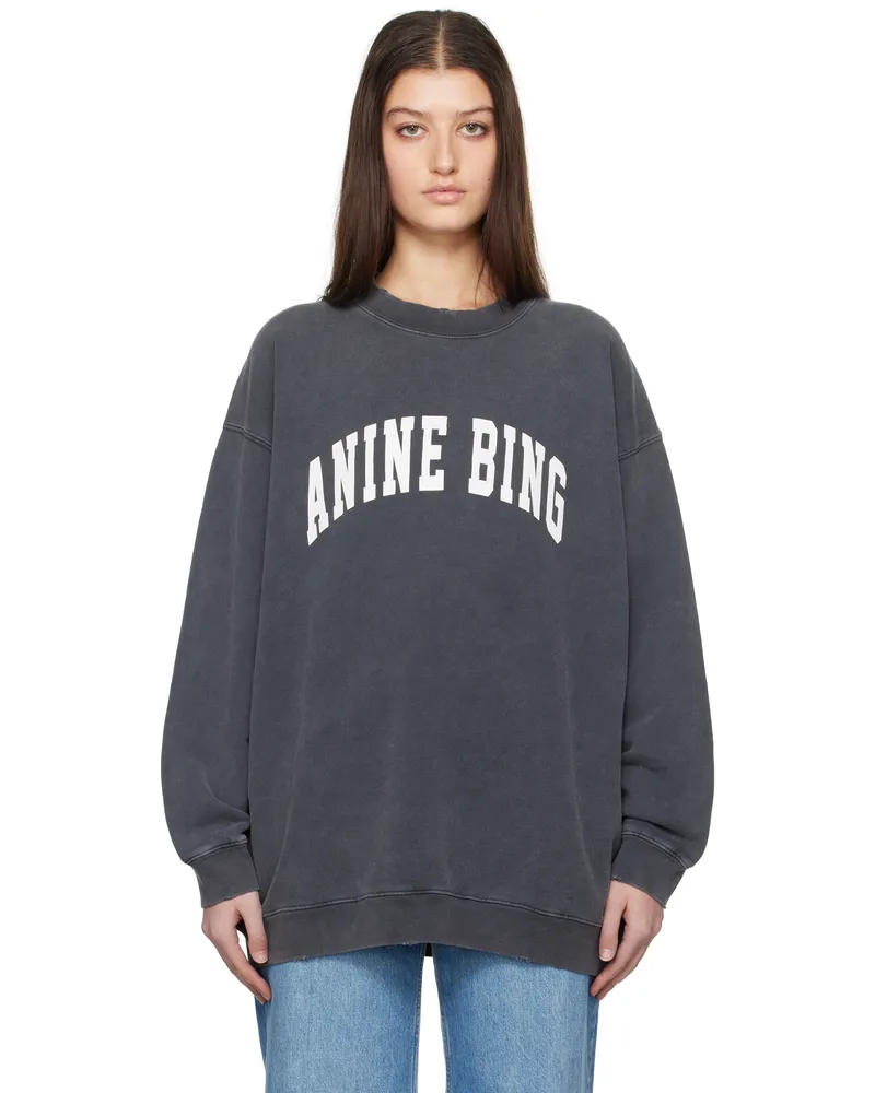 Anine Bing Gray Tyler Sweatshirt Washed