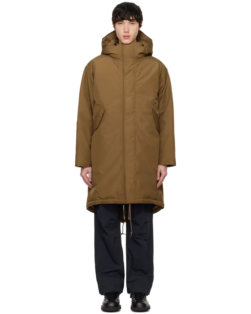 nanamica Tan GORE-TEX Long Down Coat Ws