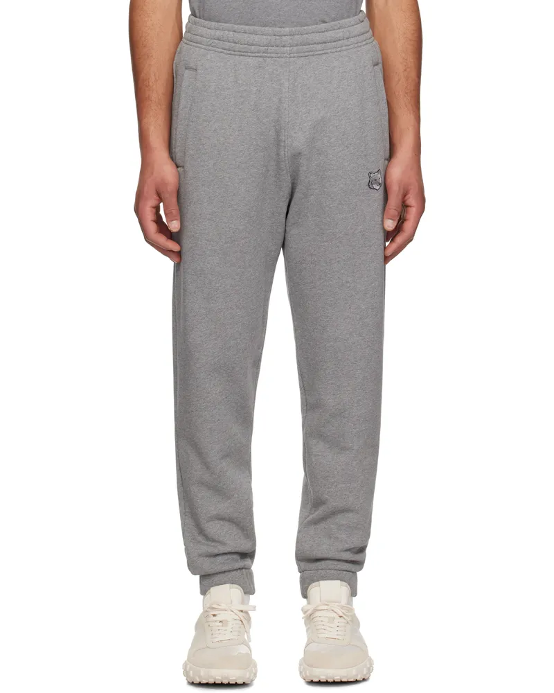 Kitsuné Gray Bold Fox Head Patch Comfort Jog Sweatpants H131